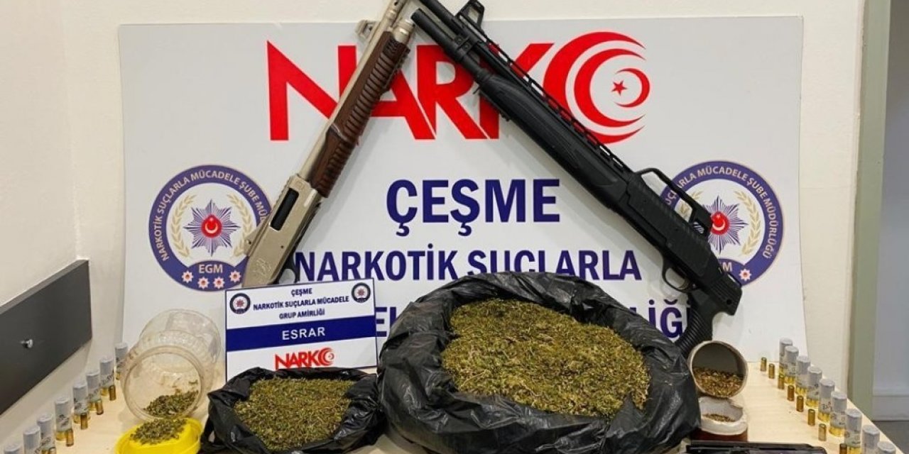 Çeşme’de polis ve jandarmadan ortak uyuşturucu operasyonu