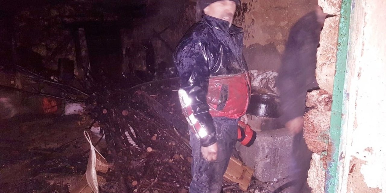 İlçedeki yangın paniğe neden oldu