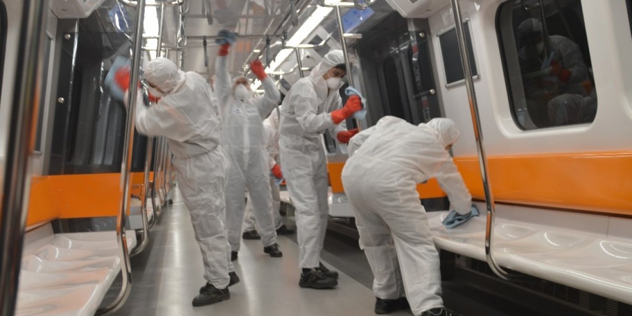 Metro vagonları virüse karşı nano teknoloji ile temizleniyor