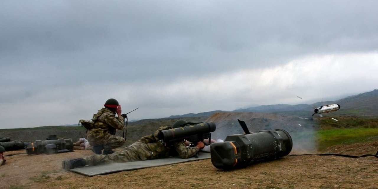 Tanksavar eğitiminde tam isabet