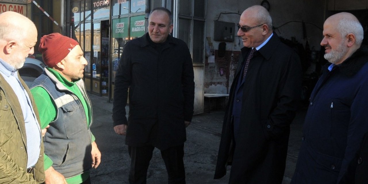 Sanayi sitesini ziyaret edip, esnafın taleplerini dinlediler