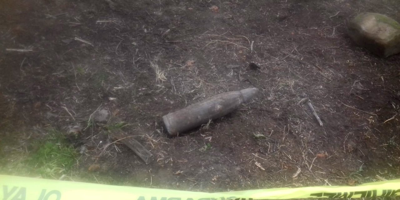 Tekirdağ'da merada patlamamış top mermisi bulundu
