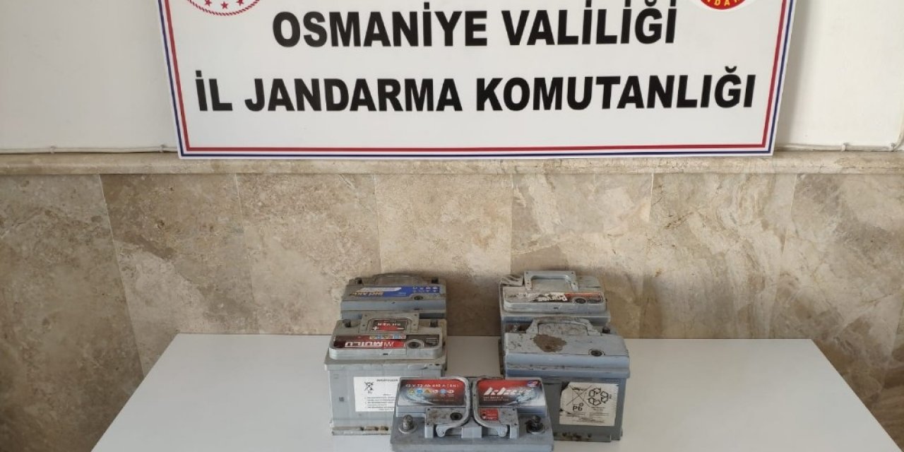 Osmaniye’de akü hırsızı yakalandı