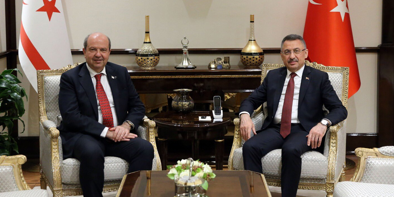 Cumhurbaşkanı Yardımcısı Oktay, KKTC Başbakanı Ersin Tatar'ı kabul etti