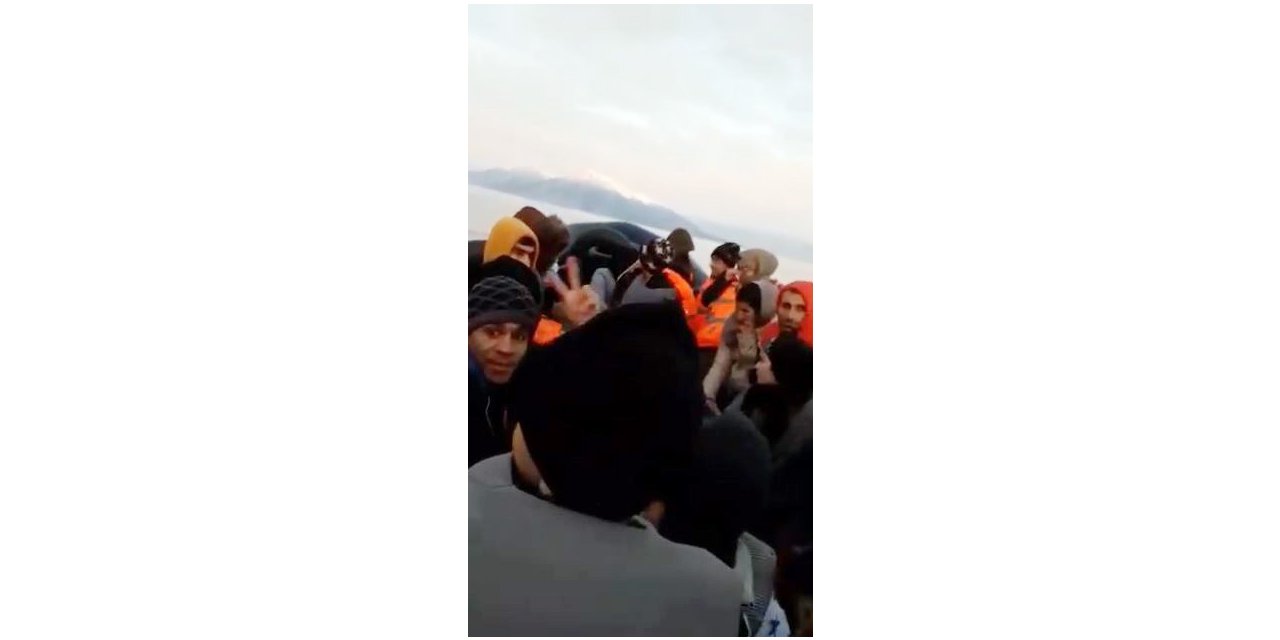 Göçmenlerin Kuzey Ege’deki umuda yolculukları amatör kamera tarafından görüntülendi