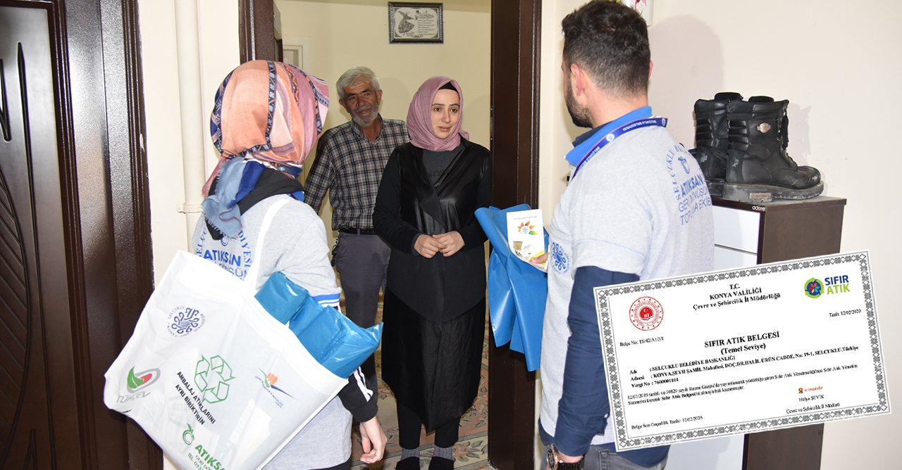 Konya'da bir ilk! Selçuklu Belediyesi'ne iki 'Sıfır Atık Belgesi'