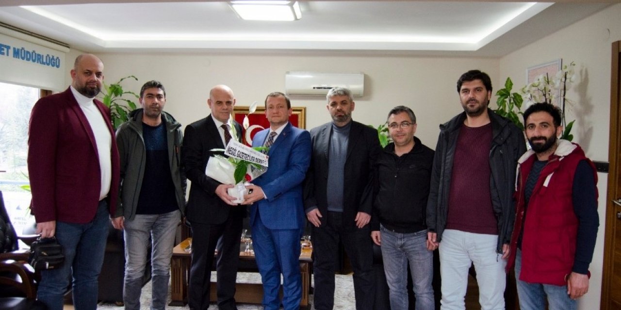 Gazetecilerden yeni emniyet müdürüne hayırlı olsun ziyareti
