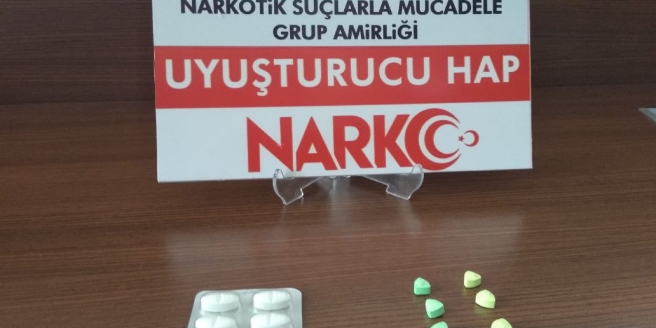 Akşehir’de uyuşturucu hap ele geçirildi
