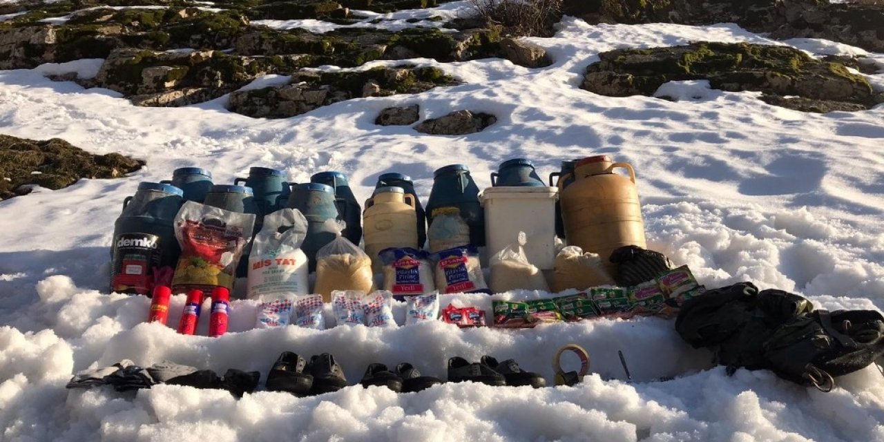 Bitlis’te terör örgütüne ait malzemeler ele geçirildi
