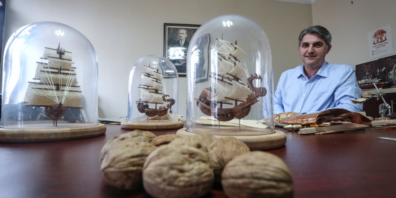 Vitamin deposu cevizi, sanat eserine dönüştürüyor