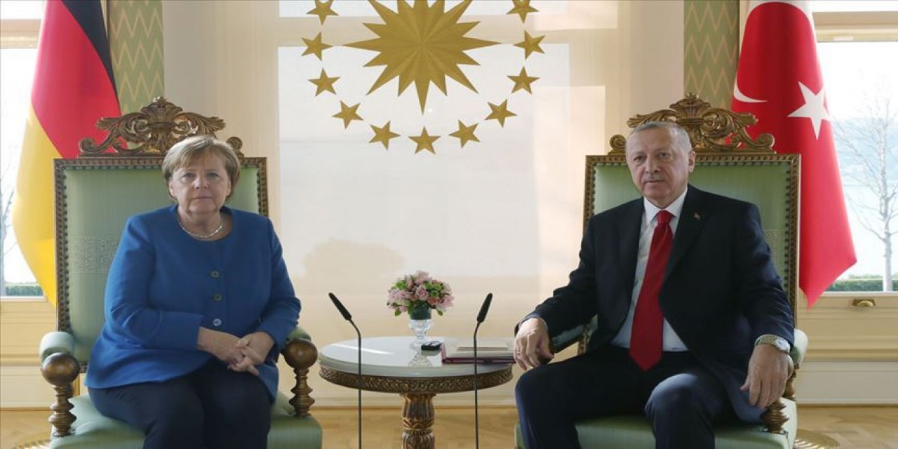 Cumhurbaşkanı Erdoğan, Almanya Başbakanı Merkel ile görüştü