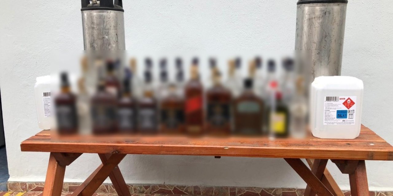 Tekirdağ’da 595 litre kaçak içki ele geçirildi