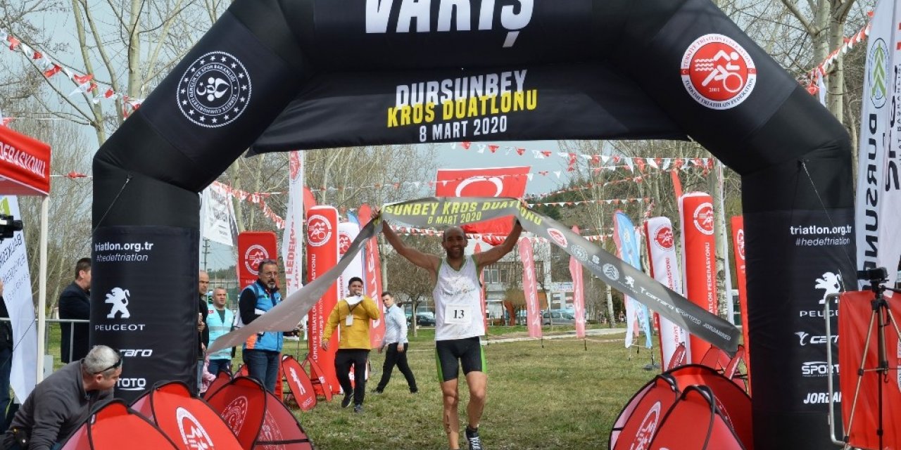 Dursunbey Kros Duatlon yarışları nefes kesti