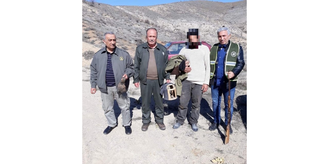 Tuzak ile kaçak keklik avlayan şahıs yakalandı