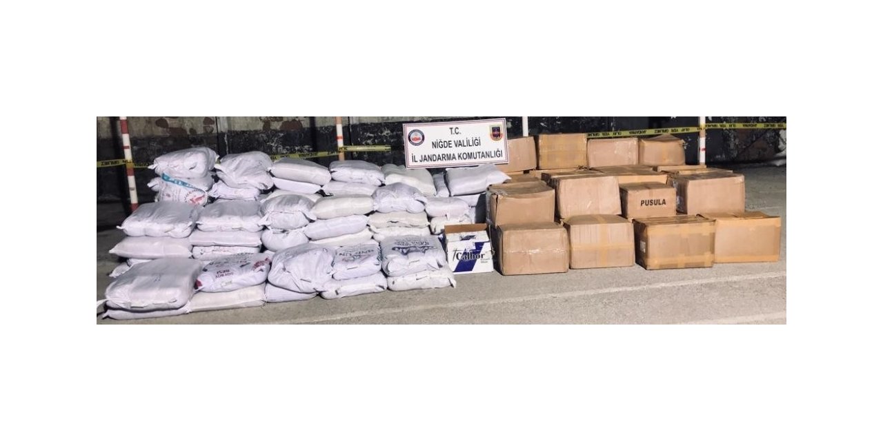 Niğde’de 3 bin 650 kilo kaçak tütün ele geçirildi