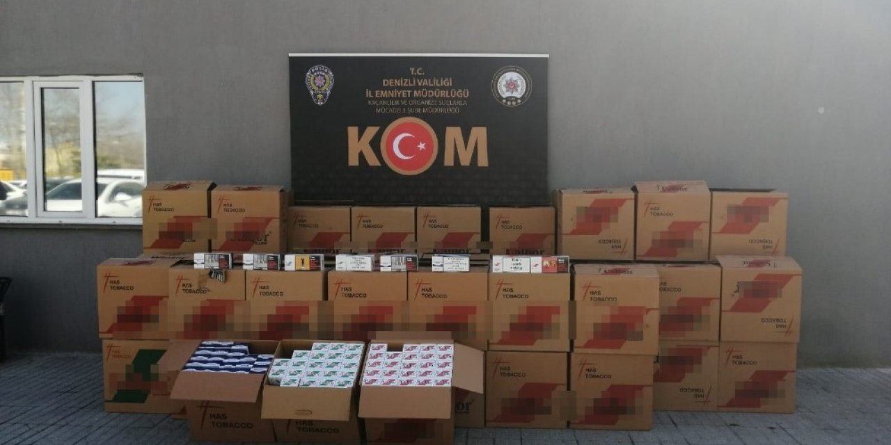 Denizli’de sigara kaçakçılığı yapan 12 şahıs yakalandı