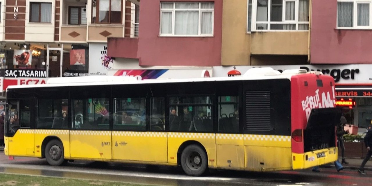 Üsküdar’da İETT otobüsünde yangın paniği