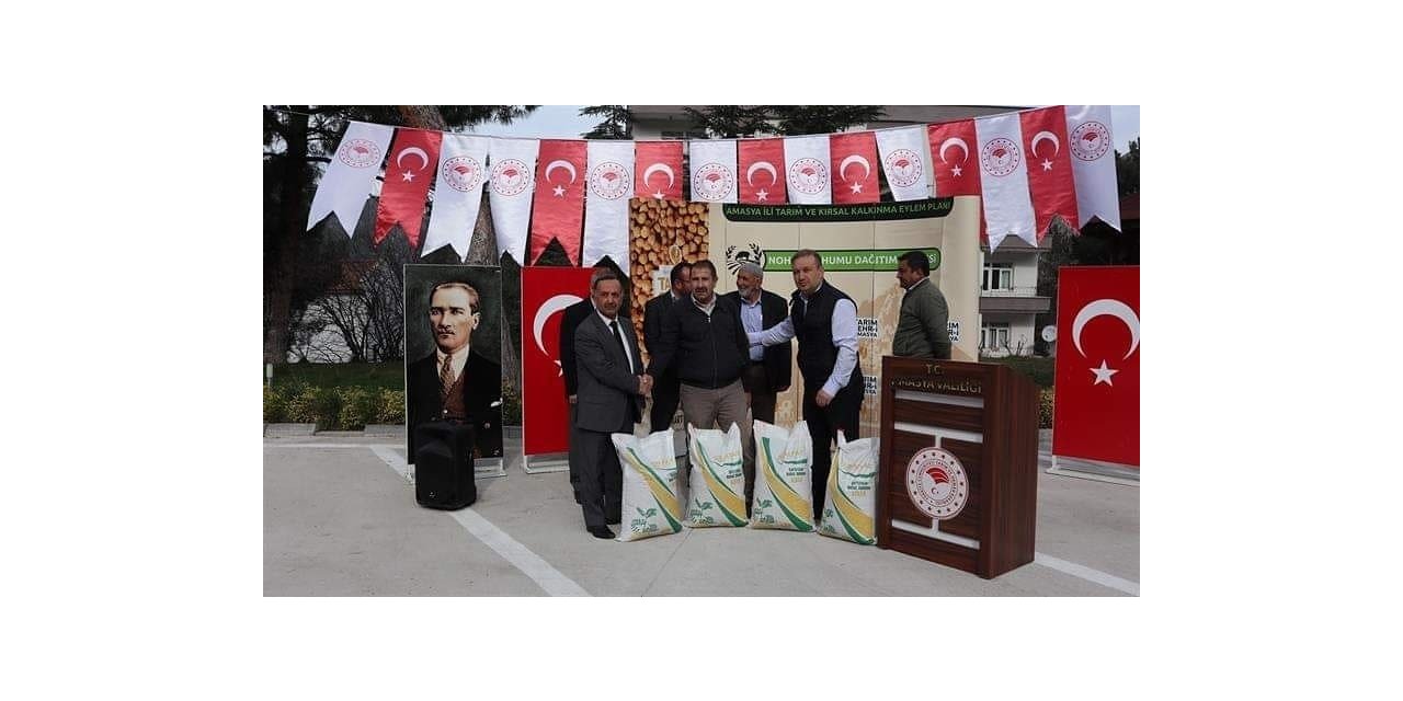 Amasya çiftçisine nohut tohumu desteği