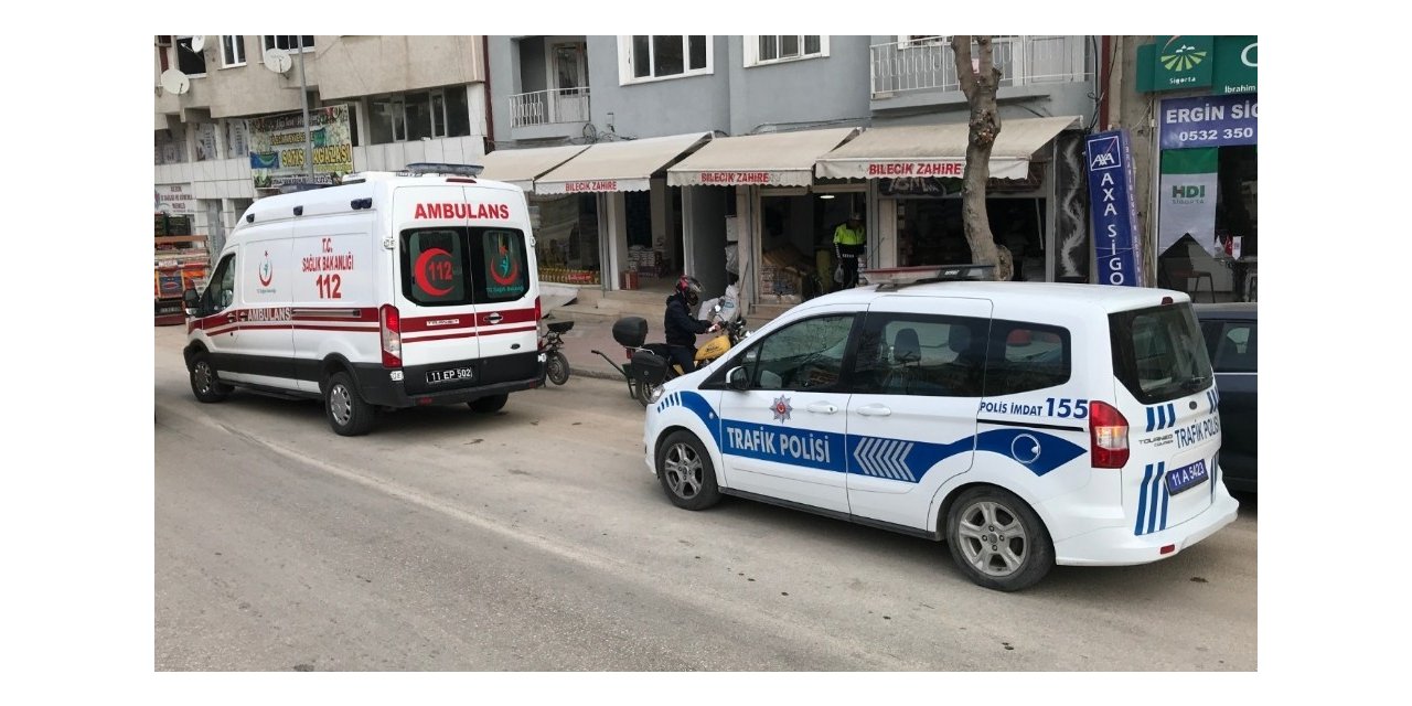 Önünde seyreden araç yayaya yol verince duramayarak kaza yaptı