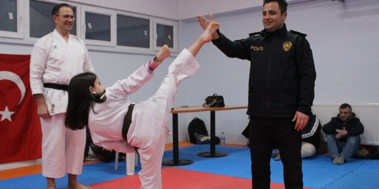 Karateci Elif’ten Emniyet Müdürüne Tekme