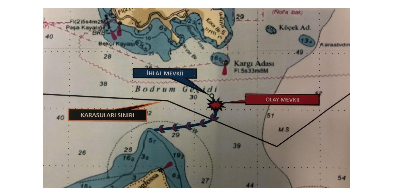 Bodrum açıklarında sıcak anlar