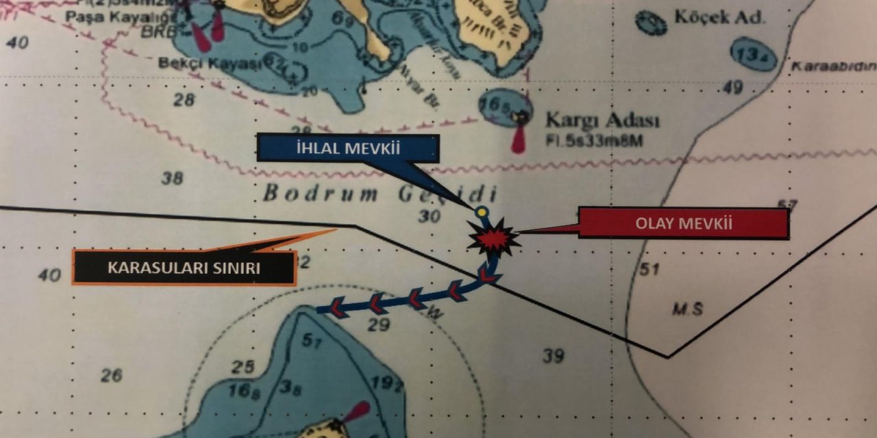 Yunan botu, Türk kara sularından sürülerek çıkarıldı