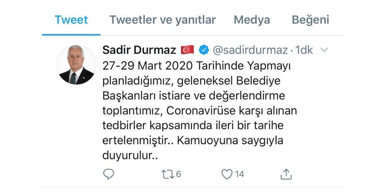 MHP Belediye Başkanları İstişare Toplantısı ertelendi