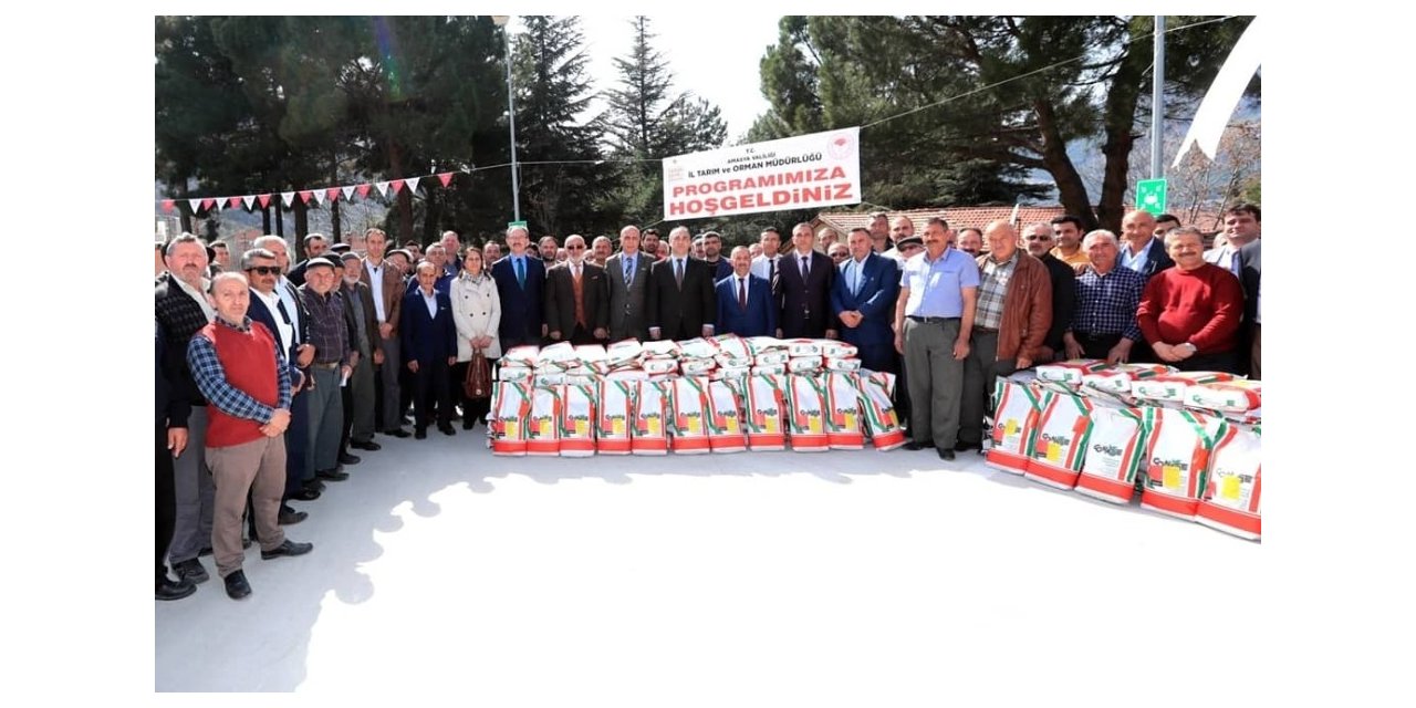 Amasya çiftçisine yonca tohumu desteği
