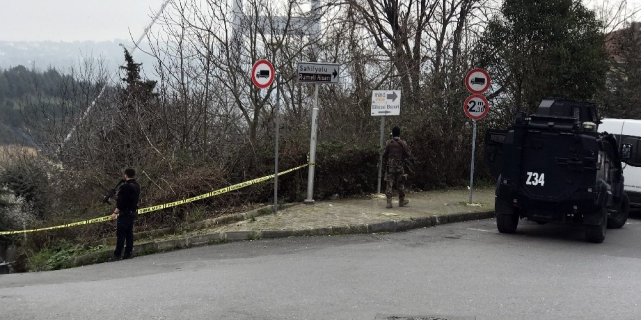 Sarıyer’de hareketli anlar: Şüpheli pankart polisi harekete geçirdi