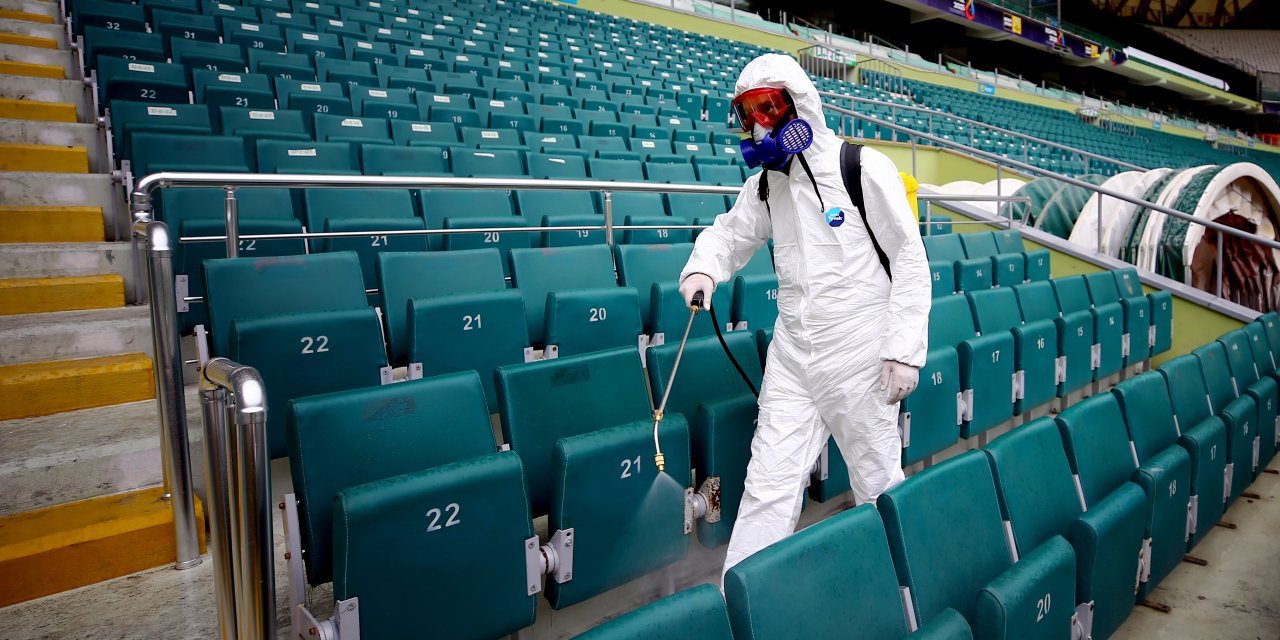 Fenerbahçe karşılaşması öncesi Konya Stadyumu dezenfekte edildi