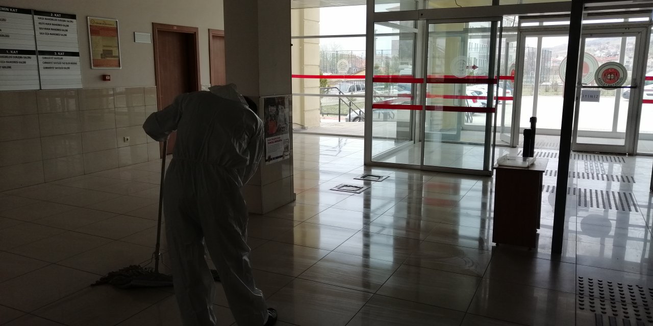 Ilgın Adliyesi'nde yeni tip koronavirüs önlemi