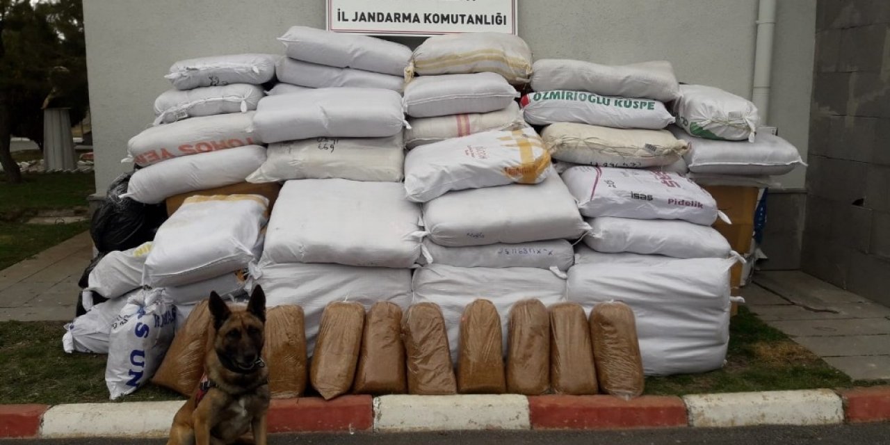 Kargo aracında 2 buçuk ton kaçak tütün ele geçirildi