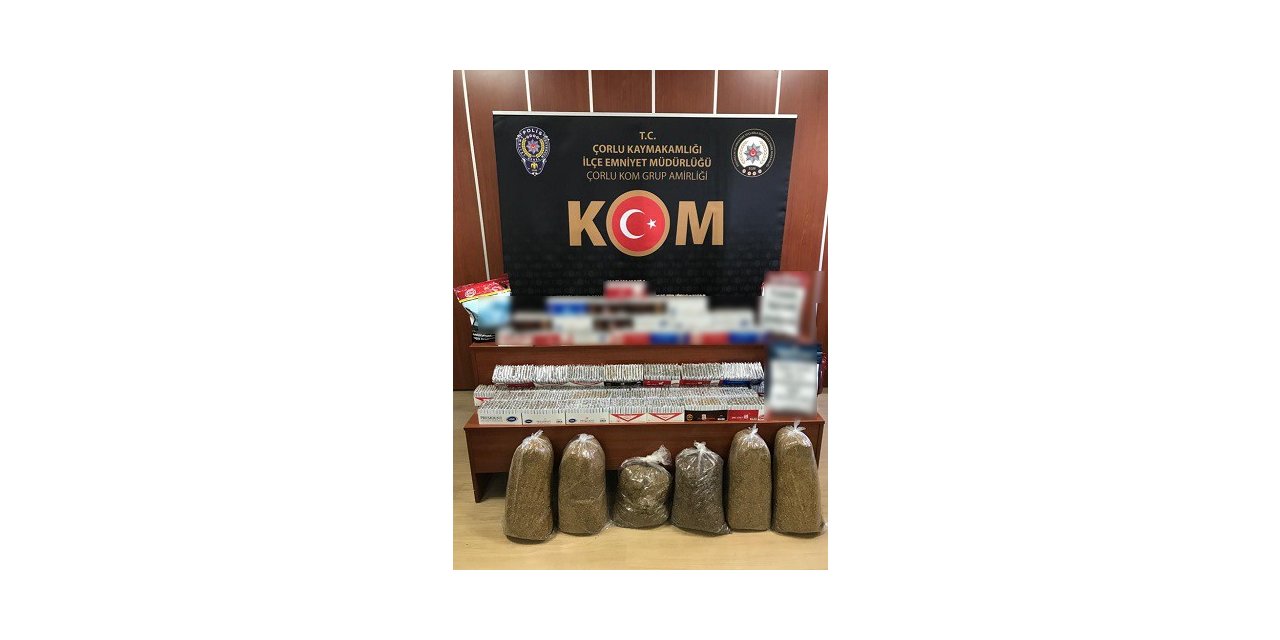Tekirdağ’da 6 milyon makaron ile 96 kilogram tütün ele geçirildi