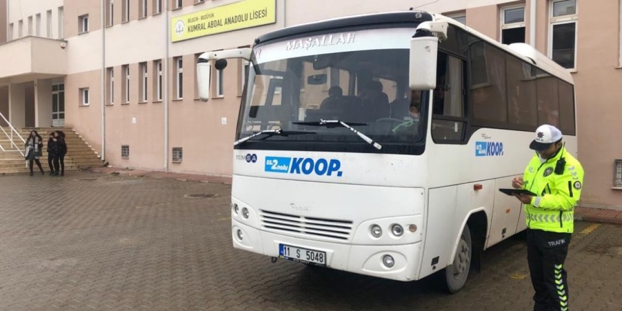 Bozüyük’te öğrenci servisleri denetim altında