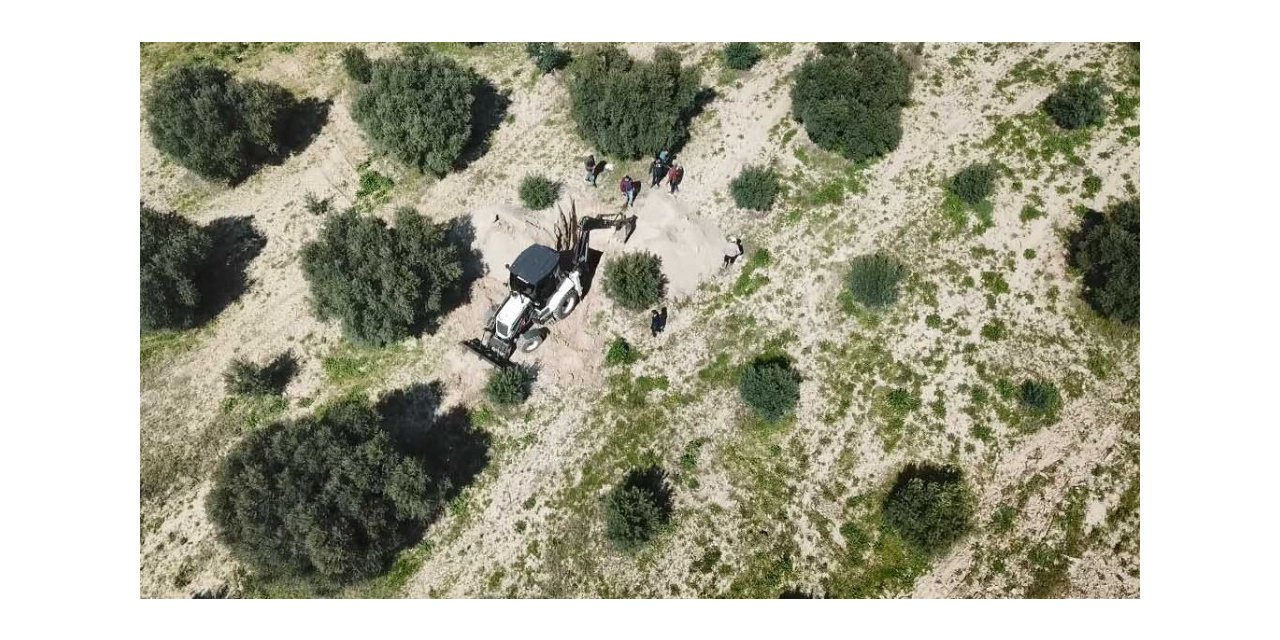 Manisa’da kaçak definecilere drone ile suçüstü