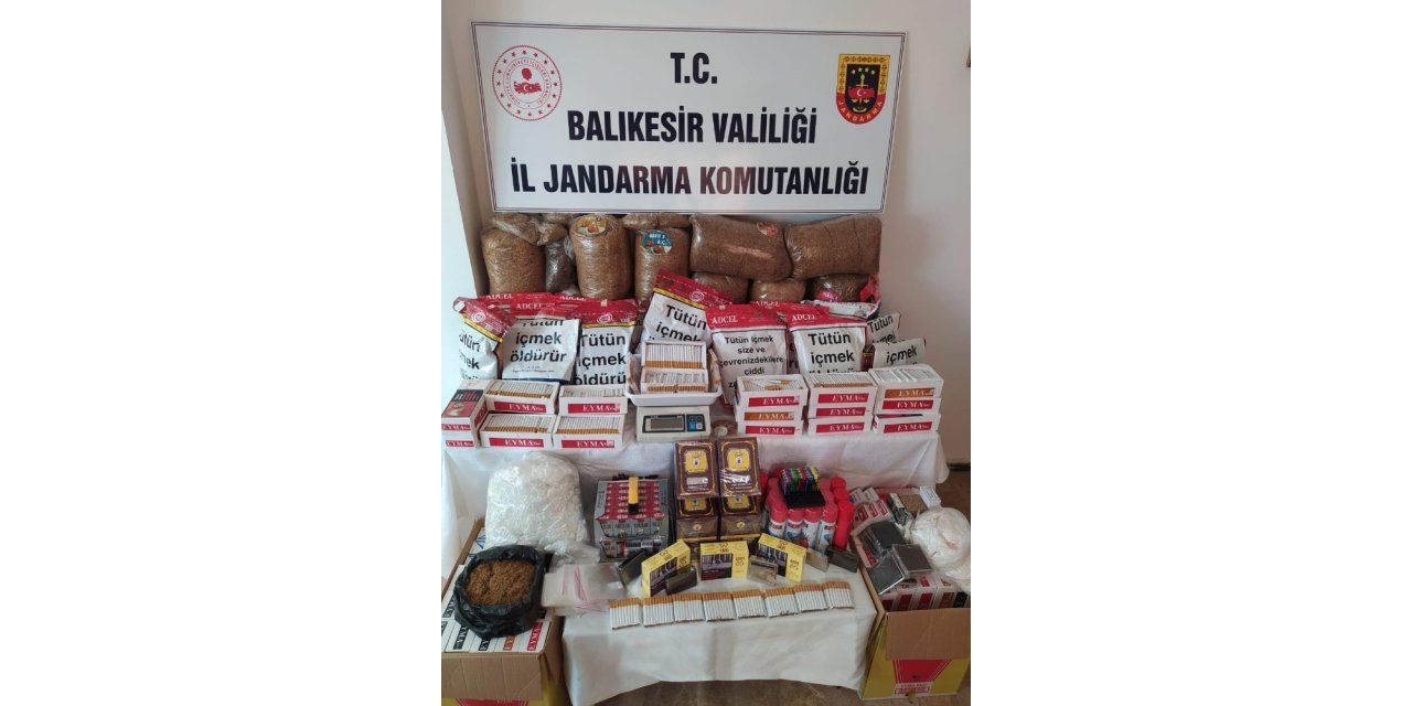 Manyas’ta kaçak tütün operasyonu