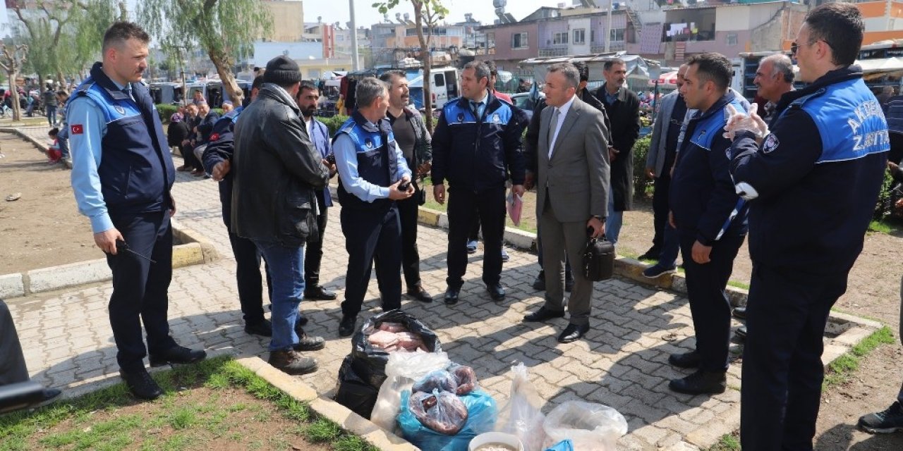 Mersin’de 91 kilo bozuk et ele geçirildi