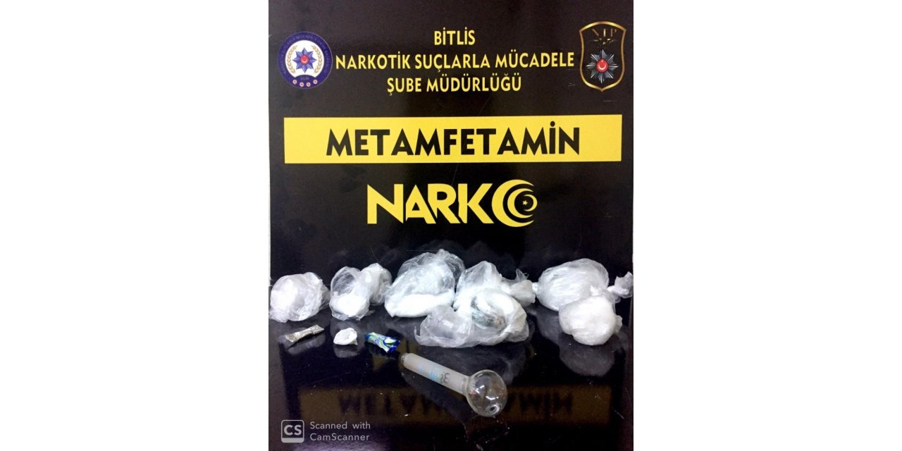 Bitlis’te 107 gram metanfetamin ele geçirildi