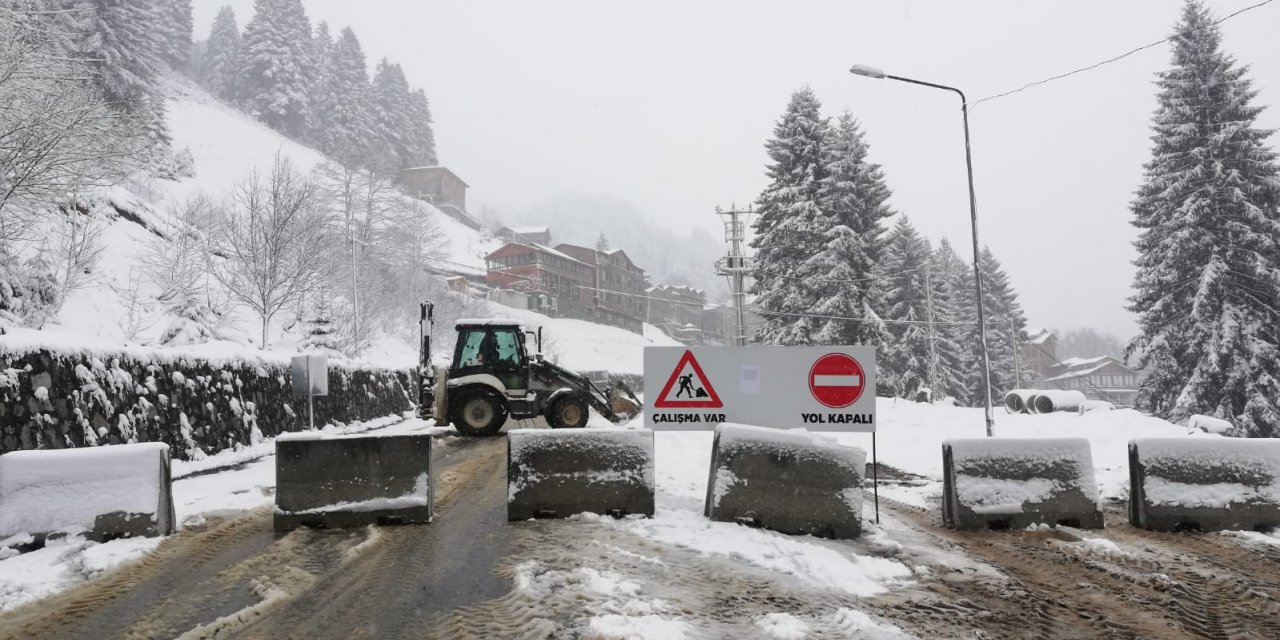 Ayder Yaylası altyapı çalışmaları nedeniyle araç trafiğine kapatıldı
