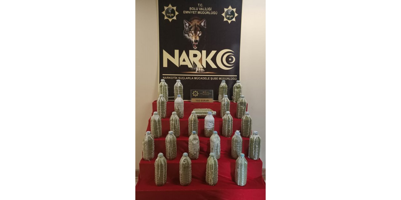 Bolu'da 13,5 kilogram esrar ele geçirildi