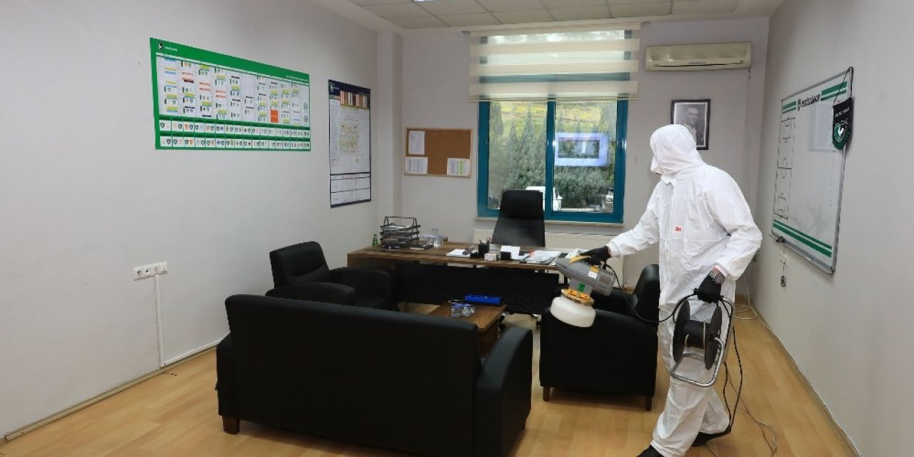 Denizlispor tesisleri dezenfekte edildi