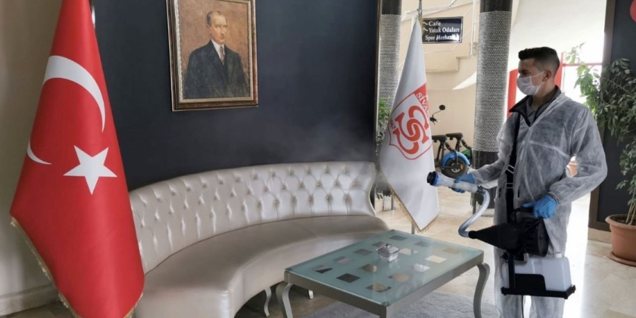 Sivasspor’da tesisler dezenfekte edildi