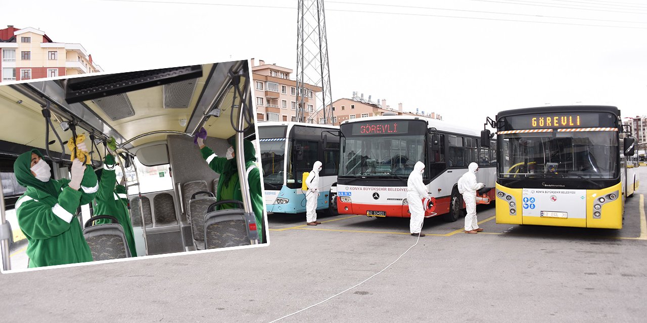 Umrecileri taşıyan otobüslerin dezenfeksiyonu yapıldı   