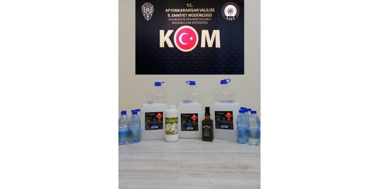 6,5 litre sahte alkol ele geçirildi