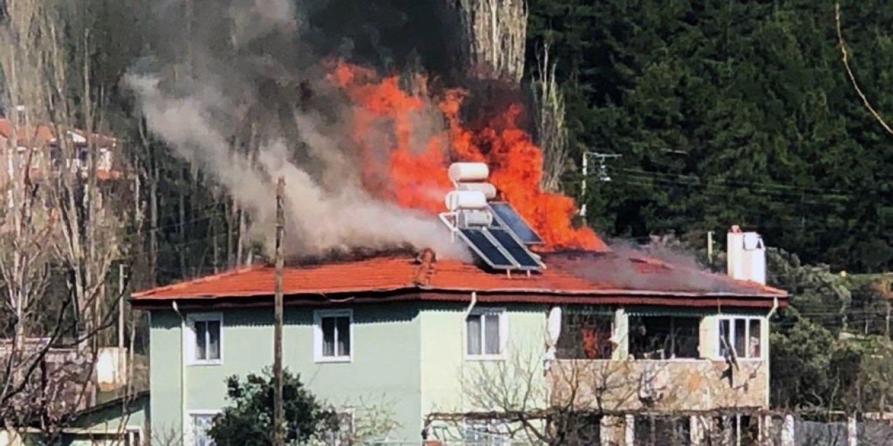 Menteşe’de ev yangını