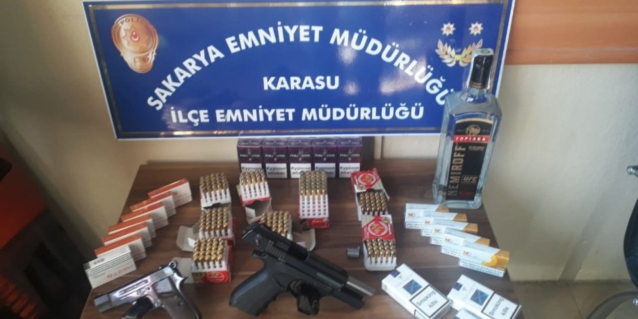 Karasu’da kaçak alkol ve sigara operasyonu: 1 gözaltı