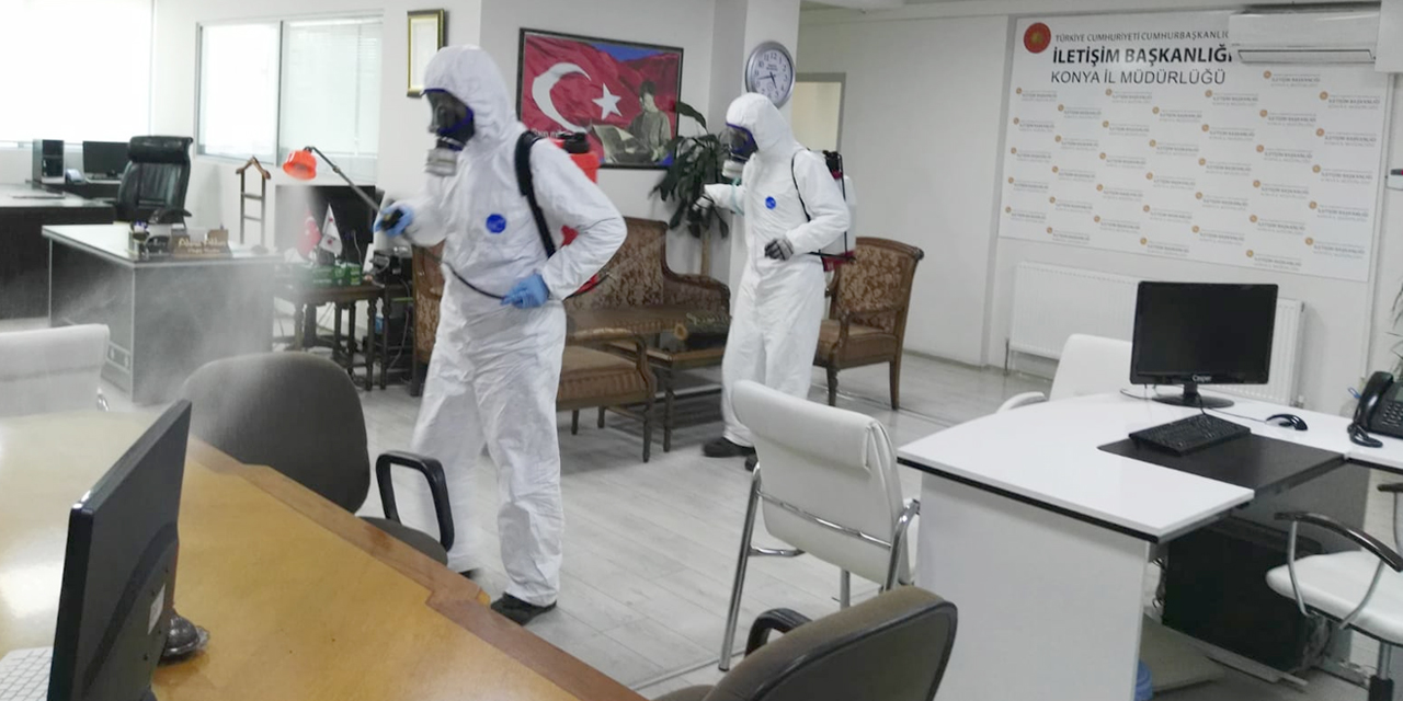 Konya CİB hizmet binası dezenfekte edildi
