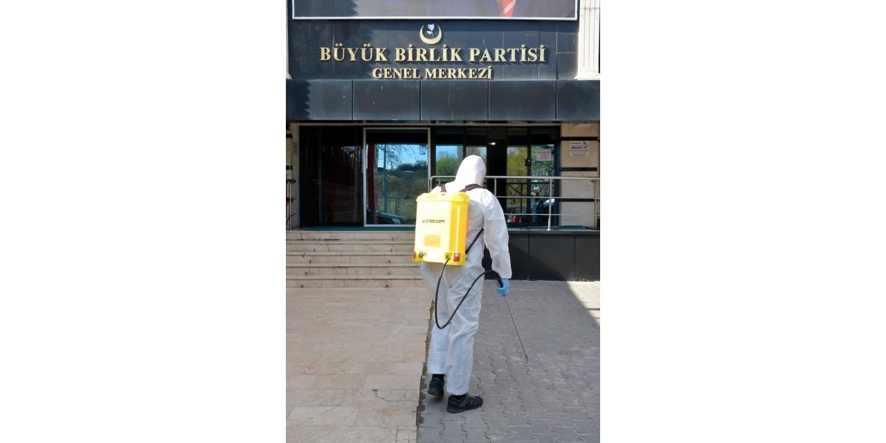 BBP Genel Merkezi koronavirüse karşı dezenfekte edildi