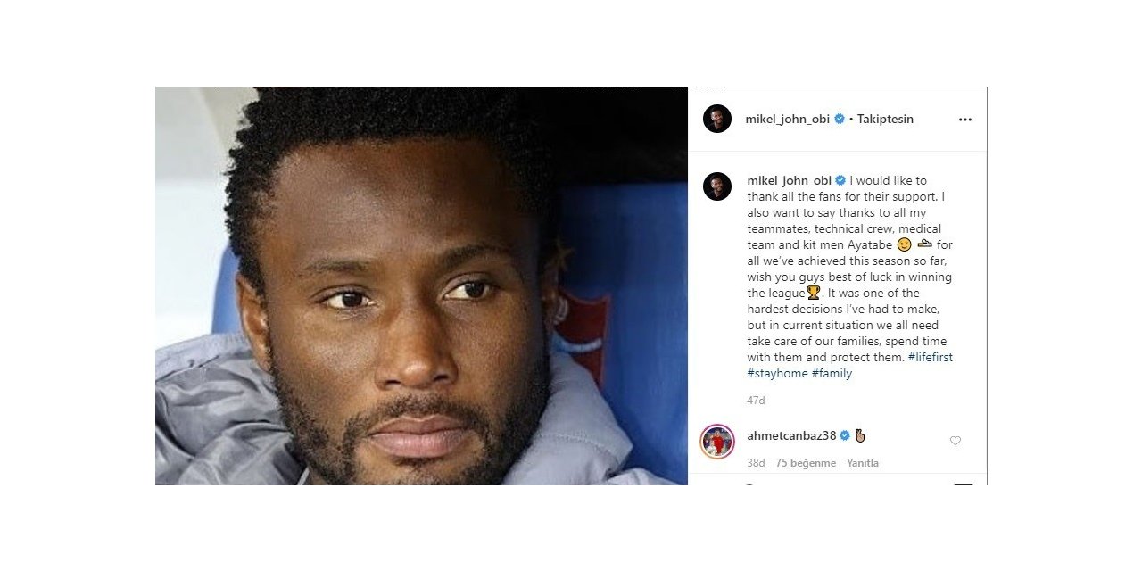 Obi Mikel’den ayrılık açıklaması