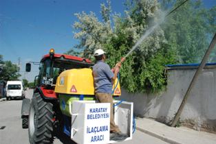 Karatay'da ilaçlama çalışmaları